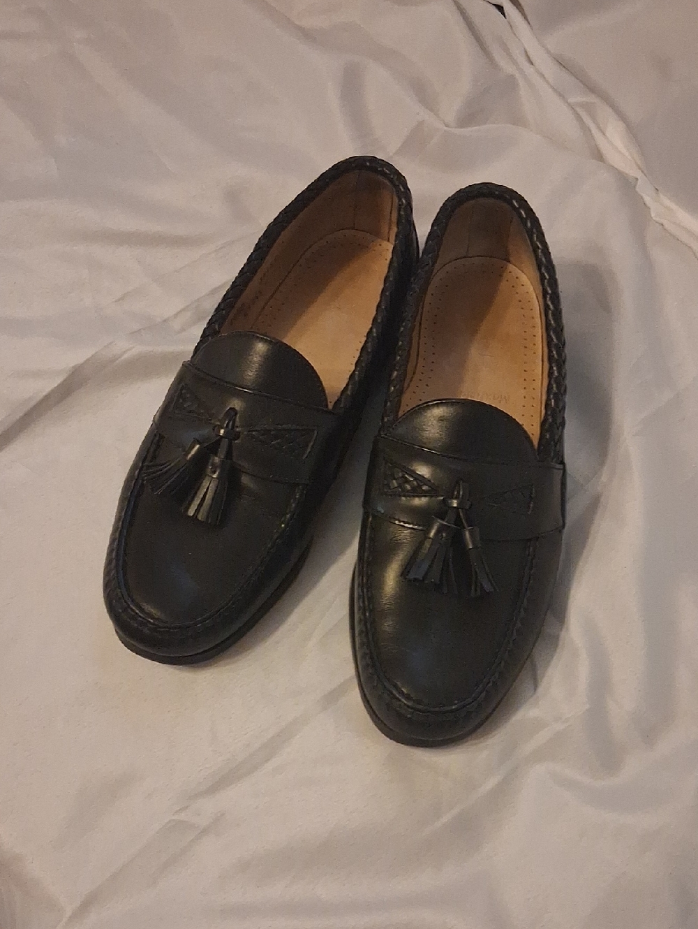 Allen Edmonds Black Tassel Moccasin Loafers